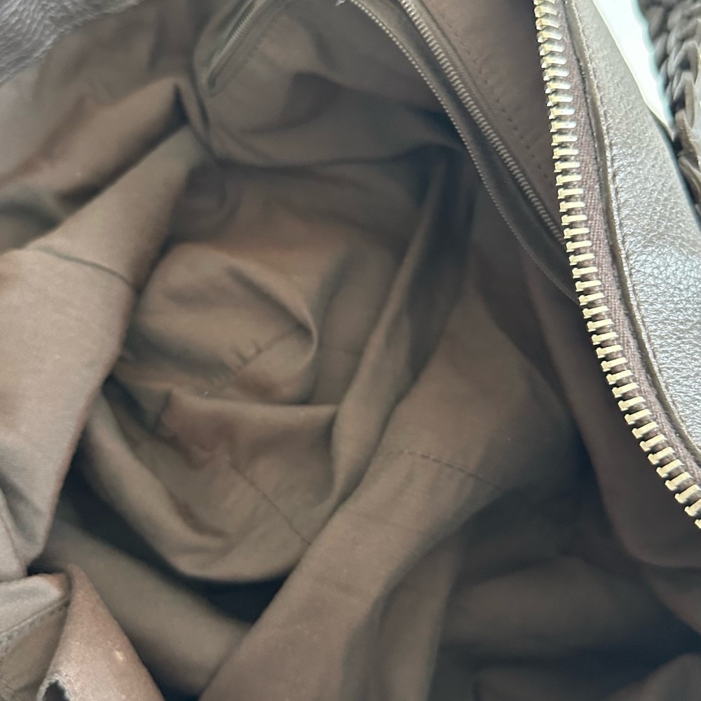 ❌SOLD ❌Gucci Brown Leather Tote with Braided Handles - Picture 13 of 16